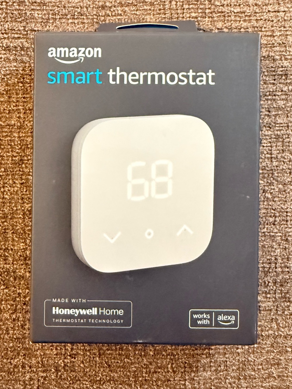 Amazon Smart Thermostat - White Face with Gray Trim